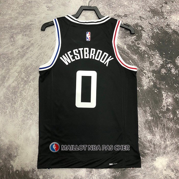 Maillot Los Angeles Clippers Russell Westbrook NO 0 Ville 2022-23 Noir
